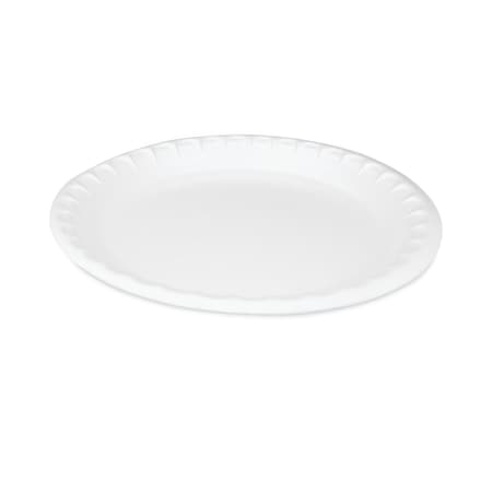 Pactiv Unlaminated Foam Dinnerware, Plate, 10.25" Diameter, White, PK540 0TH10010000Y